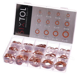 Sada měděných těsnících kroužků MECHANIC RING SET 2, M5–M20, 300 ks SIXTOL