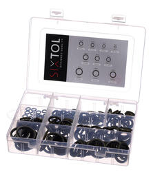 Sada těsnicích kroužků z NBR a oceli MECHANIC RING SET 3, M6–M24, 180 ks SIXTOL