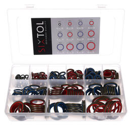 Sada hydraulických těsnění s gumovým límcem MECHANIC RING SET 4, 245 ks SIXTOL