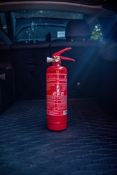 Práškový hasicí přístroj FIRE STOP 1 kg, ABC, celokovový, včetně kovového držáku SIXTOL