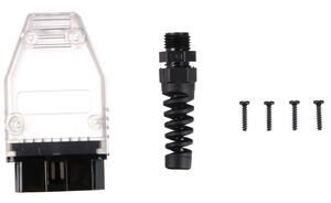 Zástrčka OBD-II s 16 piny pro montáž vlastního kabelu MECHANIC CABLE 30, transparentní SIXTOL