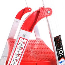 Schůdky hliníkové skládací ALU STEPS 9, 9 stupňů, nejvyšší schůdek 200 cm, nosnost 120 kg SIXTOL