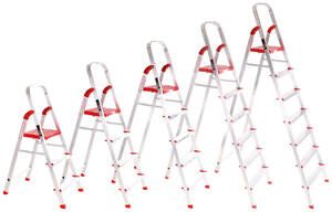 Schůdky hliníkové skládací ALU STEPS 9, 9 stupňů, nejvyšší schůdek 200 cm, nosnost 120 kg SIXTOL