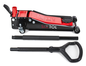 Pojízdný hydraulický zvedák heavy-duty 3T nízkoprofilový, s pedálem SX JACK PEDAL 3T BLACK SIXTOL