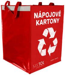 Tašky na tříděný odpad SORT EASY 4 CARTON, 30x30x40cm, 4x36l, 4ks SIXTOL