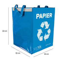 Tašky na tříděný odpad SORT EASY 3 BASIC DE, 30x30x40 cm, 3 x 36 l, 3 ks SIXTOL