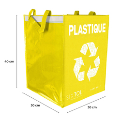Taška na tříděný odpad SORT EASY PLASTIQUE FR, 30x30x40cm, 36l SIXTOL
