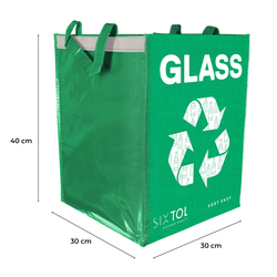 Tašky na tříděný odpad SORT EASY 3 BASIC EN, 30x30x40 cm, 3 x 36 l, 3 ks SIXTOL