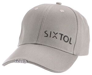 Kšiltovka s LED světlem B-CAP 25lm, nabíjecí, USB, univerzální velikost, šedá SIXTOL