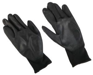 Rukavice pracovní z polyesteru polomáčené v polyuretanu GLOVE PE-PU 10, černé, velikost 10 SIXTOL