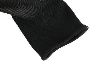 Rukavice pracovní z polyesteru polomáčené v polyuretanu GLOVE PE-PU 10, černé, velikost 10 SIXTOL