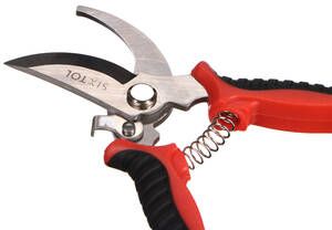 Zahradní nůžky, délka 190 mm, ergonomická rukojeť SIXTOL