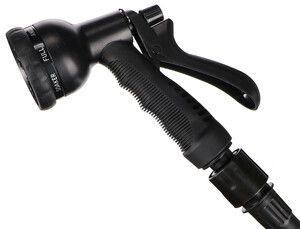 Smršťovací zahradní hadice FLEXI 1, 5-15m, 1/2", 3vrstvý latex, černá + stříkací pistole SIXTOL