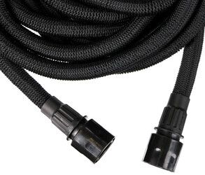 Smršťovací zahradní hadice FLEXI 1, 5-15m, 1/2", 3vrstvý latex, černá + stříkací pistole SIXTOL
