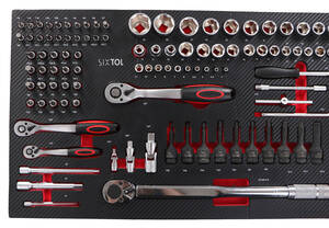 Dílenský vozík s nářadím MECHANIC TROLLEY TITAN 1559, 13 šuplíků, 1559 ks nářadí SIXTOL