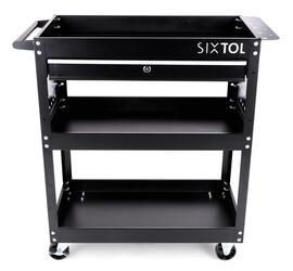 Dílenský vozík na nářadí MECHANIC TROLLEY ROGER DRAWER, 3 police + 1 šuplík SIXTOL