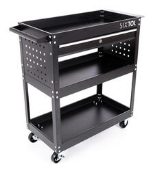 Dílenský vozík na nářadí MECHANIC TROLLEY ROGER DRAWER, 3 police + 1 šuplík SIXTOL