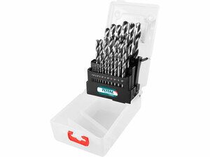 Vrtáky do kovu, sada 25ks, HSS, industrial TOTAL-TOOLS
