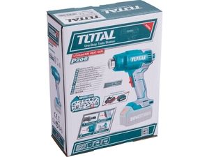 Pistole horkovzdušná AKU, 20V Li-ion, 2000mAh, industrial, bez baterie a nabíječky TOTAL-TOOLS