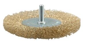 Kartáč drátěný boční s nástavcem do vrtačky 100 mm TOYA