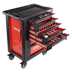 Pojízdná dílenská skříňka s nářadím, 211ks, 7 zásuvek YATO