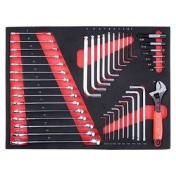 Pojízdná dílenská skříňka s nářadím, 211ks, 7 zásuvek YATO