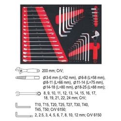 Pojízdná dílenská skříňka s nářadím, 211ks, 7 zásuvek YATO