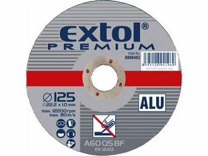 Kotouč řezný na hliník, 125x1,0x22,2mm EXTOL-PREMIUM