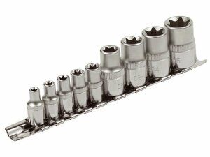 Hlavice nástrčné vnitřní TORX , sada 9ks, CrV EXTOL-PREMIUM
