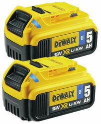 Dewalt 18 V XR 2 x zásuvný akumulátor 5,0 Ah Li-Ion Bluetooth ( 2 x DCB184B )