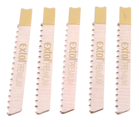Plátky do přímočaré pily 5ks, 75x2,5mm, úchyt UNIVERSAL, HCS EXTOL-PREMIUM