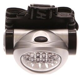 Čelovka 8 + 2 LED diod, dosvit 15m, 3 stupně svítivosti, baterie 3x1,5V AAA EXTOL-PREMIUM