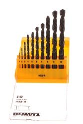 Sada vrtáků do kovu HSS-R DIN 338 DT5911, 10 dílná DEWALT