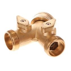 Rozdvojka s ventilem, 3/4", MOSAZ EXTOL-PREMIUM