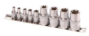 Hlavice nástrčné vnitřní TORX , sada 9ks, CrV EXTOL-PREMIUM