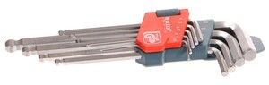 L-klíče imbus, sada 9ks, 1,5-2-2,5-3-4-5-6-8-10mm, s kuličkou EXTOL-PREMIUM