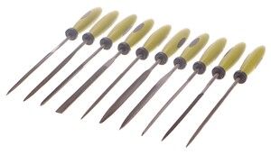 Pilníky jehlové s plastovou rukojetí, sada 10ks, 150mm EXTOL-CRAFT