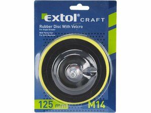 Nosič brusných výseků - M14, suchý zip s redukcí úchytu do vrtačky, 115mm EXTOL-CRAFT