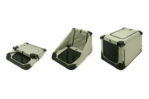 Maelson Soft Kennel Nylonová přepravka černo-šedá XS 52x33x33