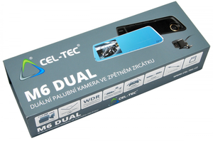 Duální palubní kamera ve zpětném zrcátku CEL-TEC M6 DUAL