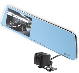 Duální palubní kamera ve zpětném zrcátku CEL-TEC M6 DUAL