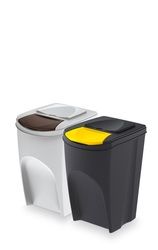 Sada 3 odpadkových košů SORTIBOX Bílá 392x293x620 / 35L PROSPERPLAST