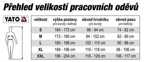 Pracovní kalhoty laclové DUERO vel. L YATO