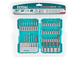 Vrtáky a hroty, sada 45ks, industrial TOTAL TOOLS