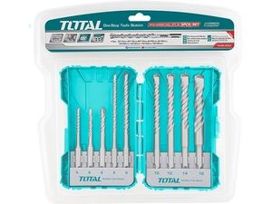 Vrtáky, sada 9ks, SDS Plus, industrial, SDS Plus TOTAL TOOLS