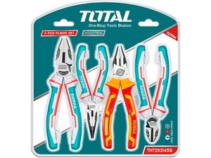 Kleště, sada 4ks, industrial, CrV TOTAL-TOOLS