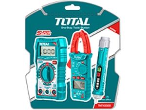 Sada digitálního multimetru, multimetru klešťového a zkoušečky AC napětí, Total TOTAL-TOOLS