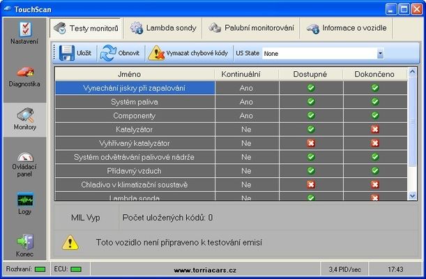 TouchScan v češtině na CD - ELM 327 - DIAG SIXTOL