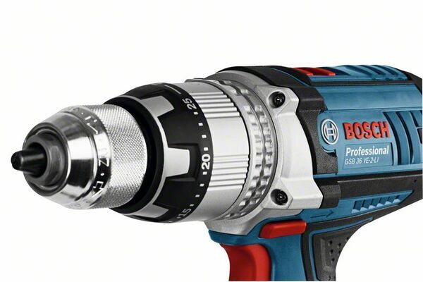 Kombinovaný šroubovák aku, BOSCH GSB 36 VE-2-LI Professional - předváděcí kus