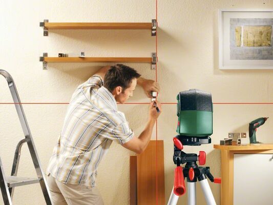 Samonivelační křížový laser Bosch PCL 10 Set, stativ, 0603008121